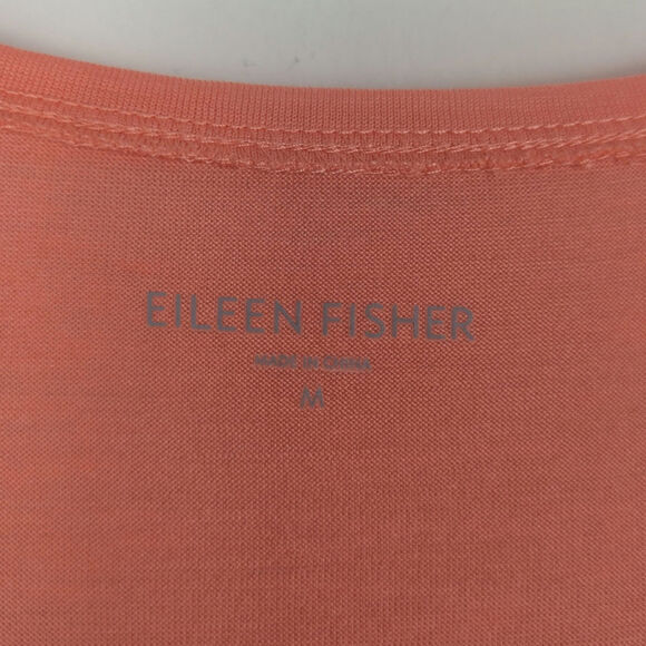 Eileen Fisher System Coral Silk and Cotton Shell Tank Top Medium - Picture 2 of 4